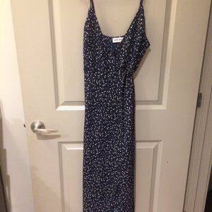 Tiger Mist Blue Midi Wrap Dress